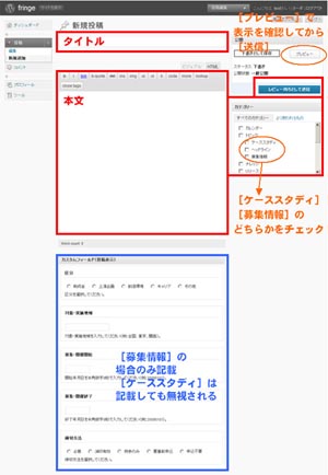 新規投稿画面